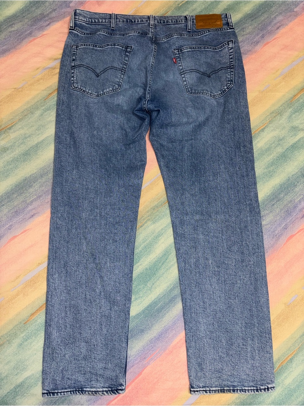 Levis 502 Premium Jeans Mens size blue Wash Stretch Denim size 38x32 - Picture 4 of 9